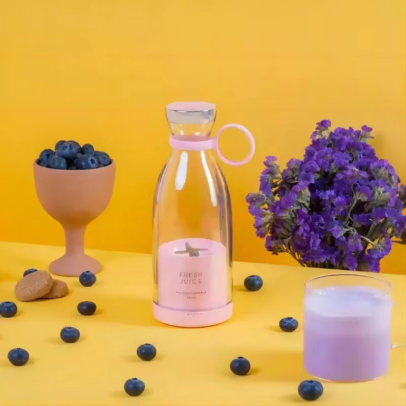 Portable Rechargeable Juicer Blender Wireless Mixer Fresh Juice 350Ml with Charger