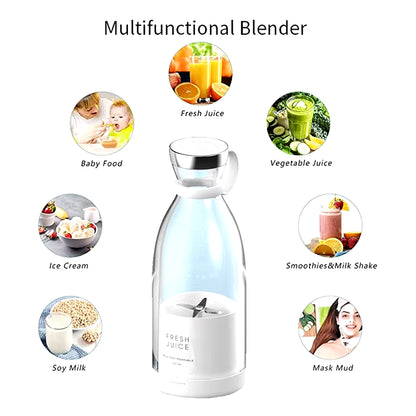 Portable Rechargeable Juicer Blender Wireless Mixer Fresh Juice 350Ml with Charger