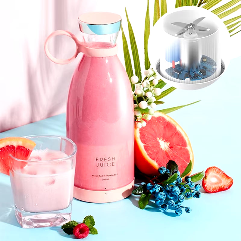 Portable Rechargeable Juicer Blender Wireless Mixer Fresh Juice 350Ml with Charger